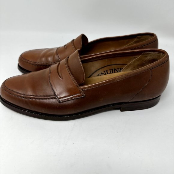 Crockett & Jones GENUINE CORDOVAN penny loafers shoes Size 9 E leather shoe Tree - Picture 12 of 15
